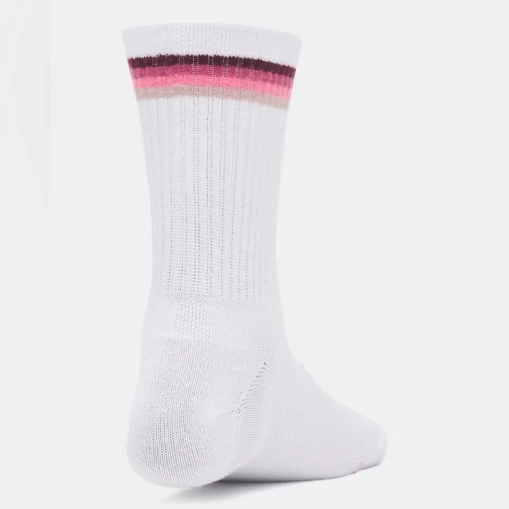 Under Armour UA Essential Women's 3-Pack Mid Crew Socks Socks—NWT